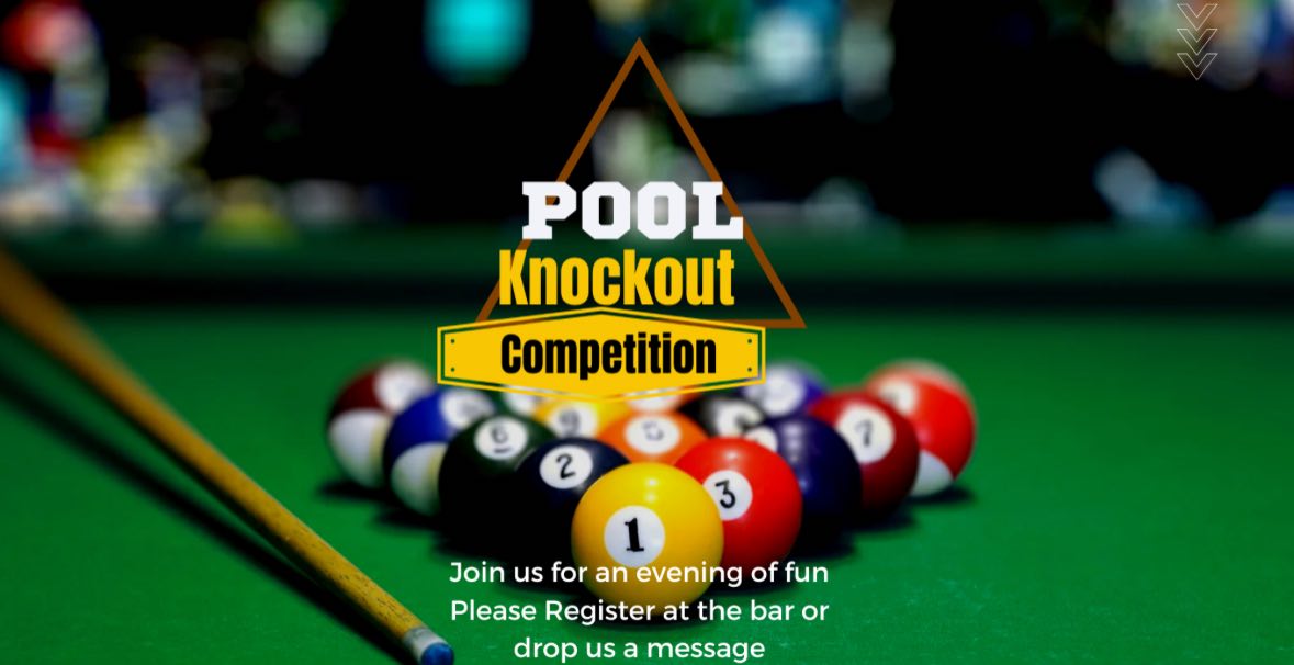🎱 POOL KNOCKOUT COMPETITION 🎱 Join us... - Sloop Inn Bantham | Facebook