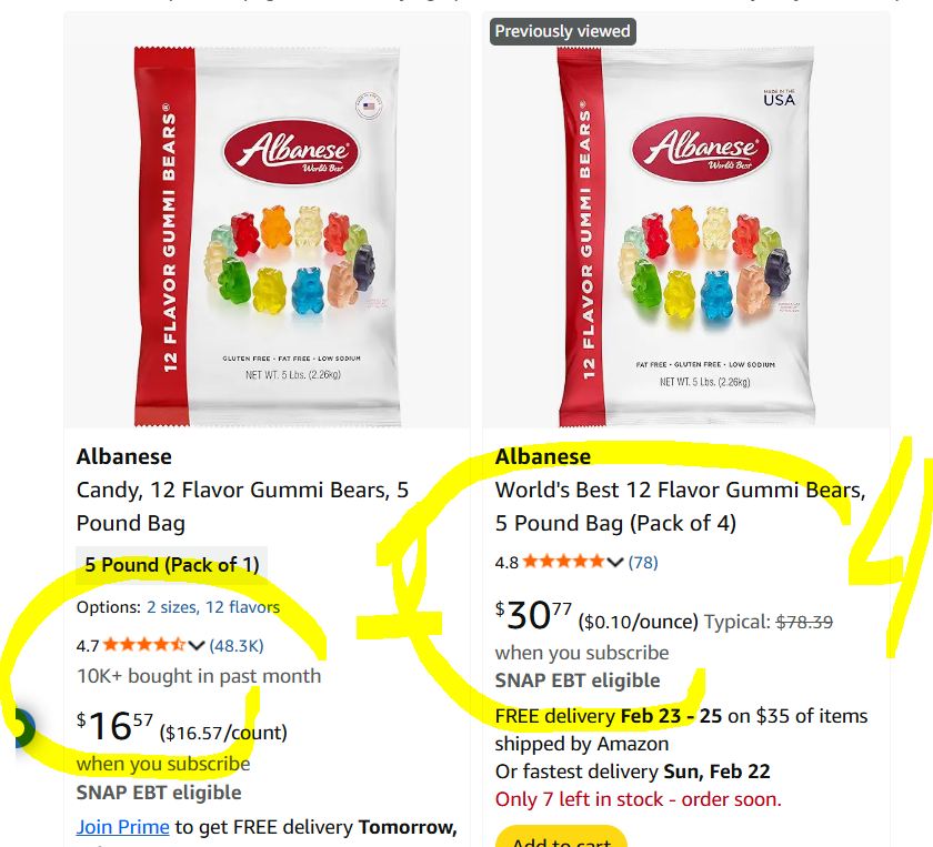 12 Flavor Gummi Bears 5 lb. Bag