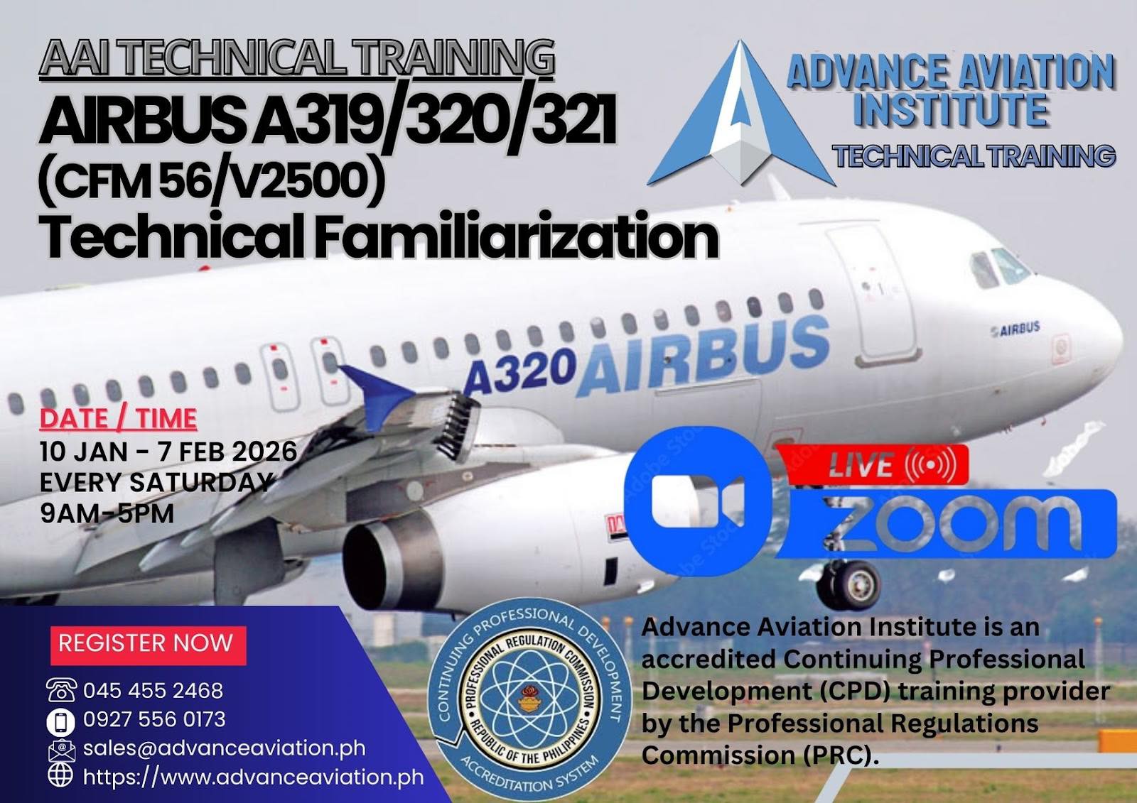 Advance - Airbus A319/320/321 Technical Familiarization 📅 5-Day Online ...
