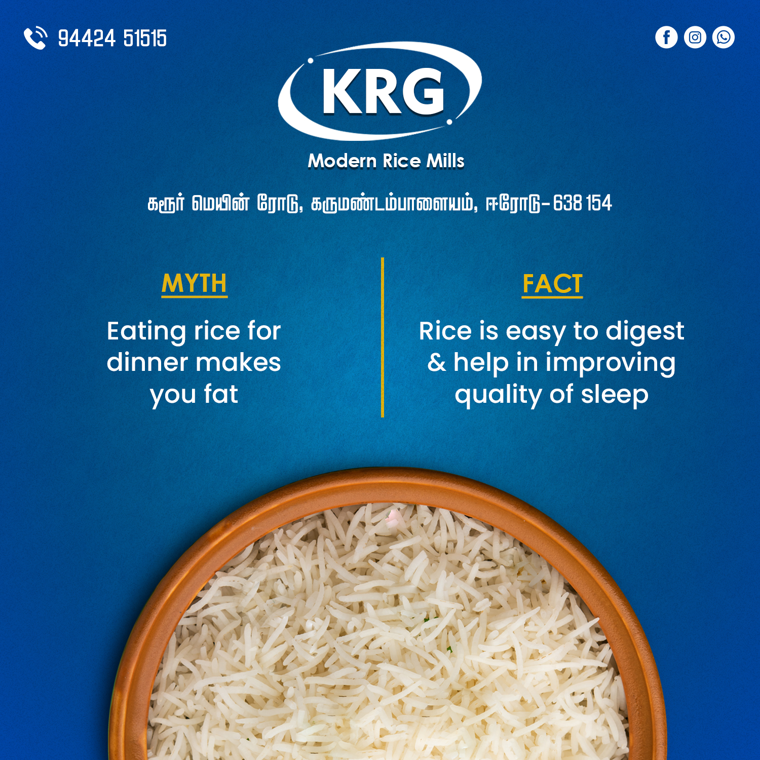 KRG - #KRG Myth Vs Fact.. 📱 94424 51515 Karur Main Road ...