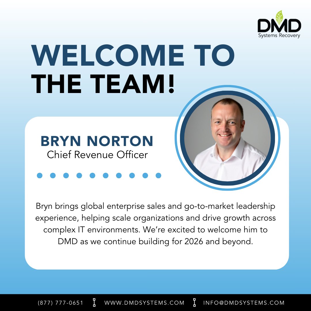 We’re excited to welcome Bryn... - DMD Systems Recovery | Facebook