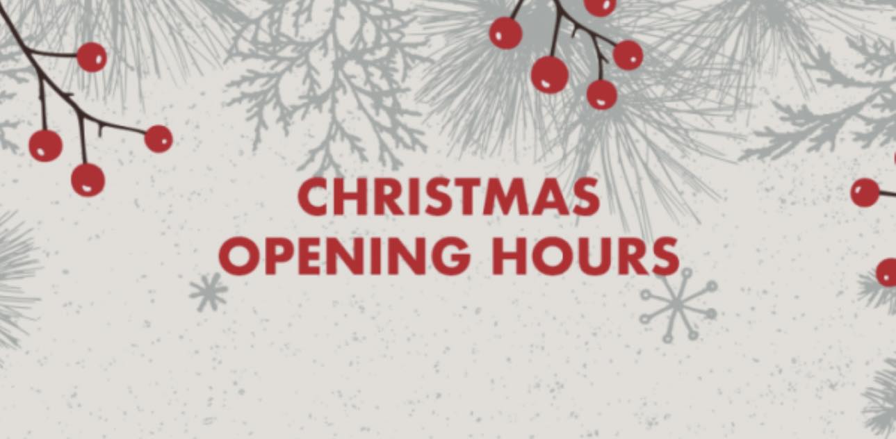 HOOK - CHRISTMAS OPENING HOURS *We’re open on Tuesdays over the festive ...