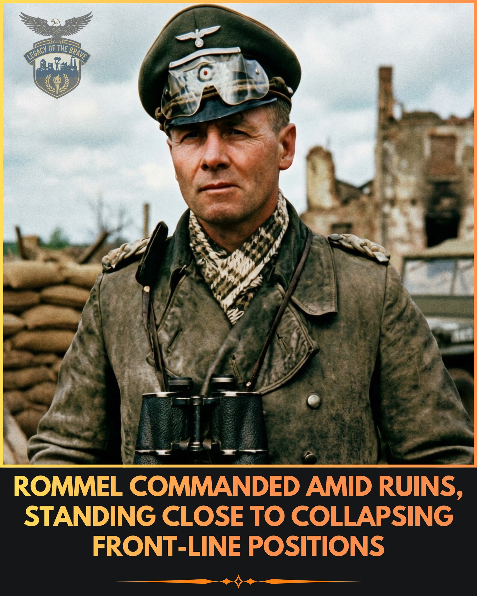 Legacy - Command Amid Ruins Field Marshal Erwin Rommel is shown amid ...