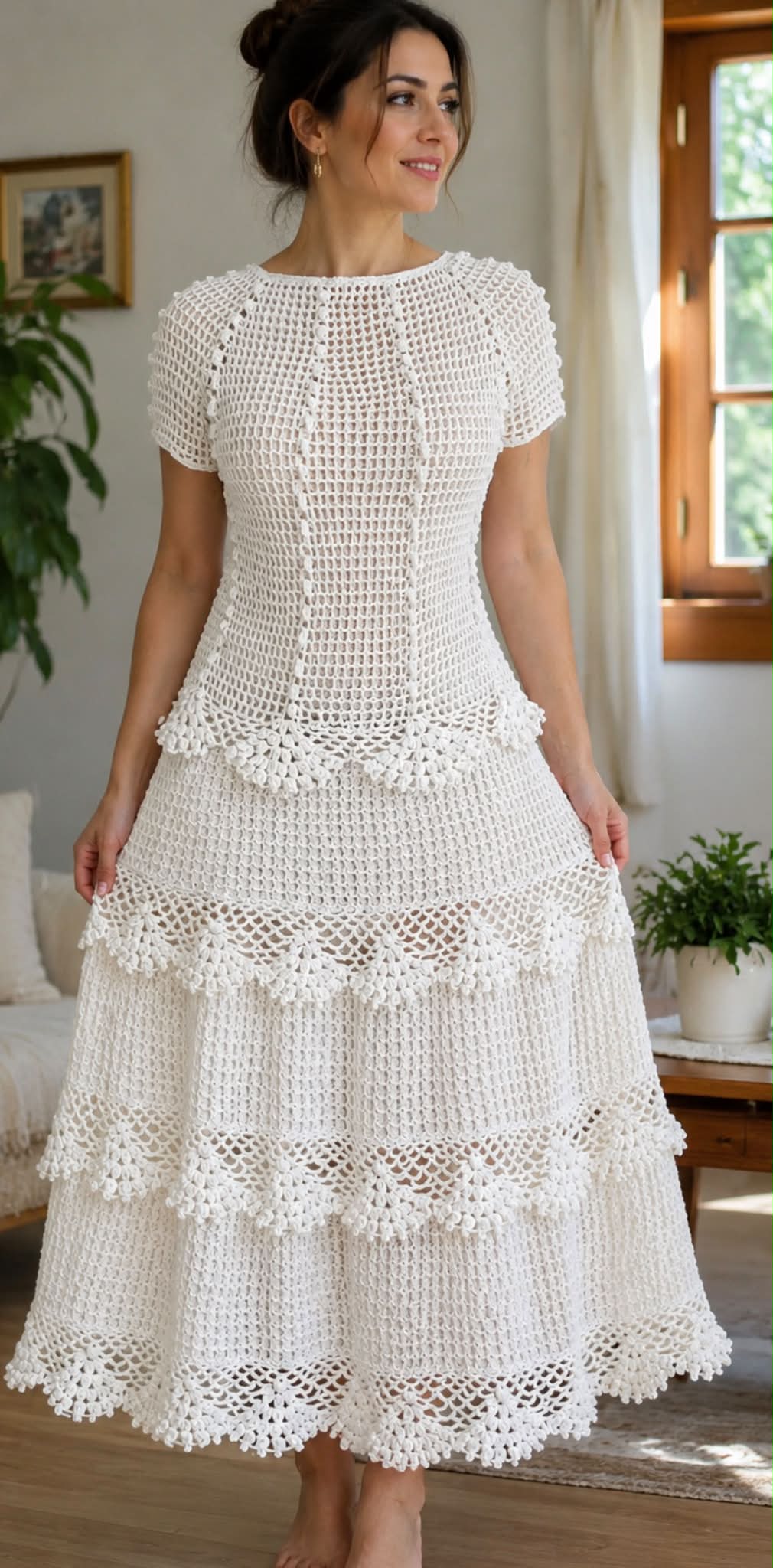 handmade crochet dress Elegant and Stylish Summer with Beautiful Lace Details ✨🤍 #CrochetDress #HandmadeDress #CrochetFashion #SummerCrochet #CrochetLovers -hamdiye Dry clean Color:DARK DENIM Crochet maxi dress published-online Products – tagged 