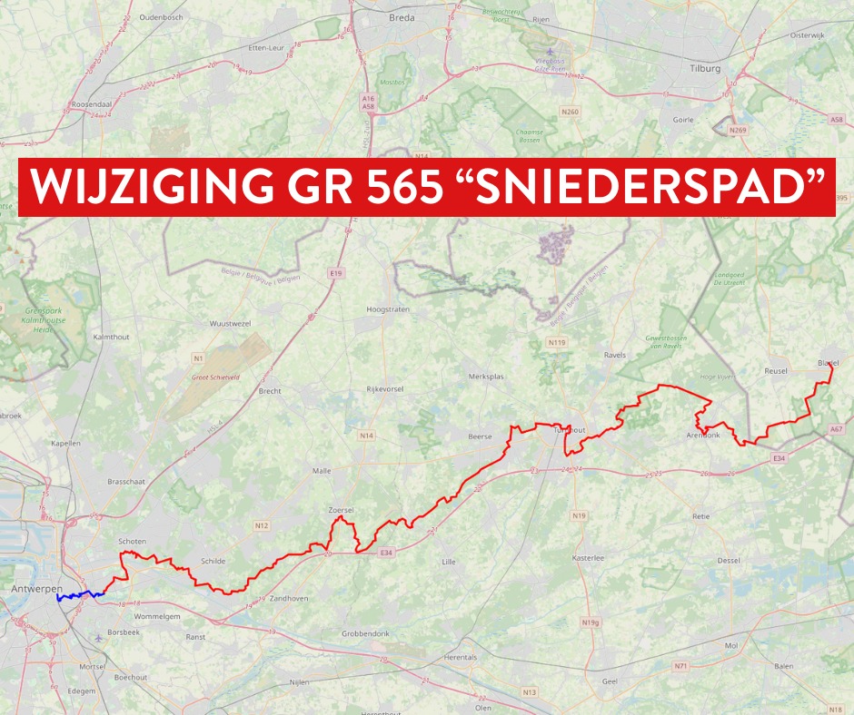 Grote - Het Sniederspad verbindt Antwerpen en Bladel in Nederland. De ...