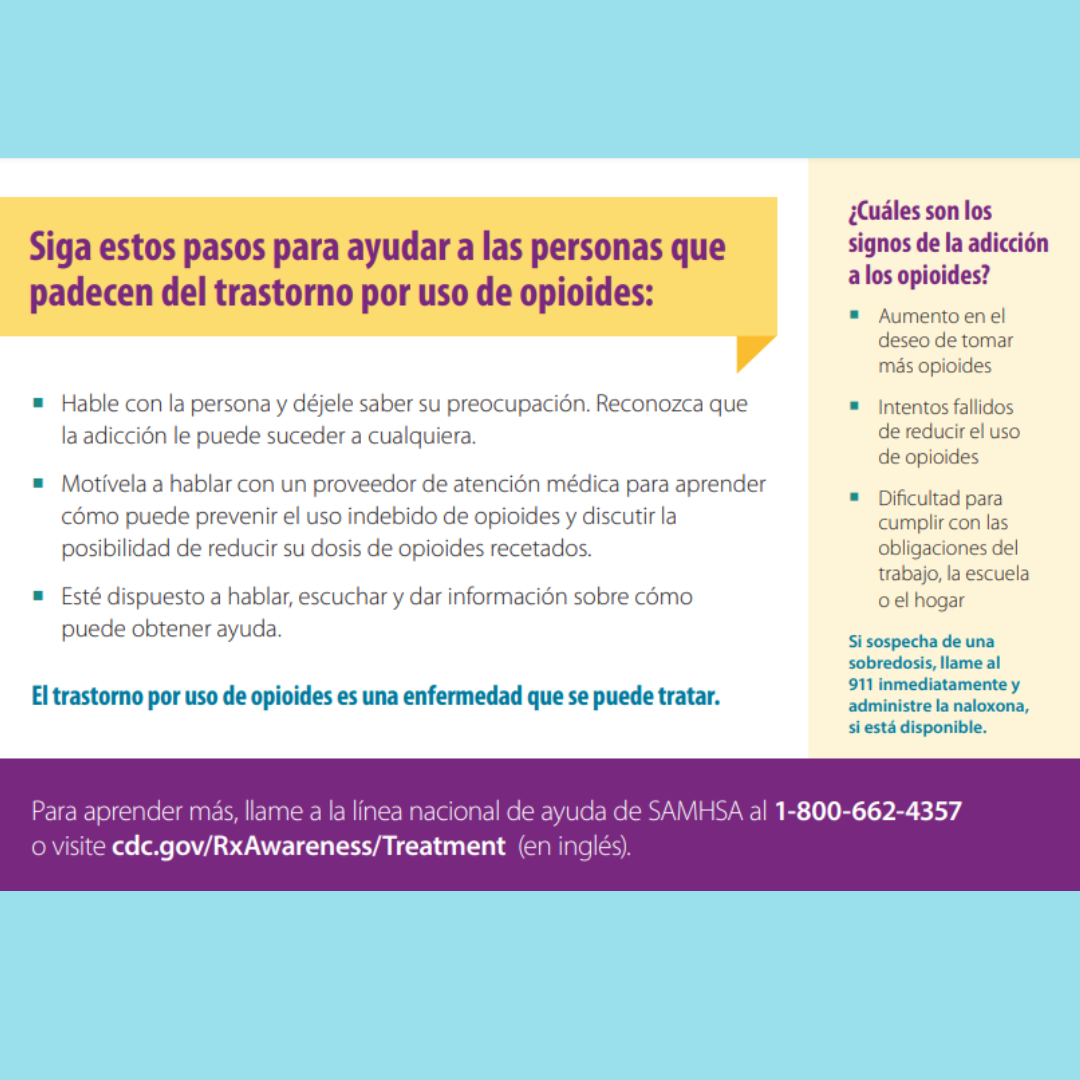 Conozca los signos de la... - SafeRx Santa Cruz County | Facebook