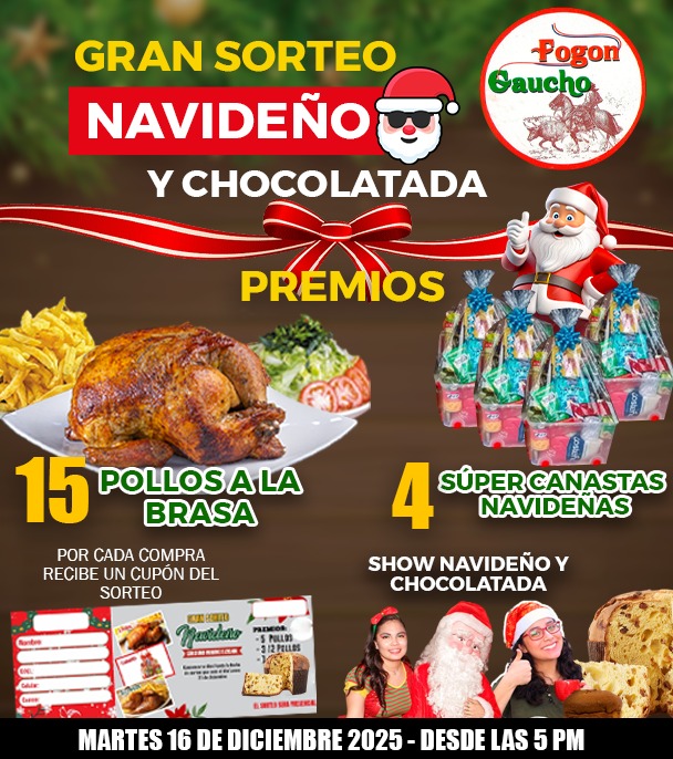 Fogon - 👉 Gran sorteo y chocolatada Navideña 🎅 Premios: 15 pollos a la ...