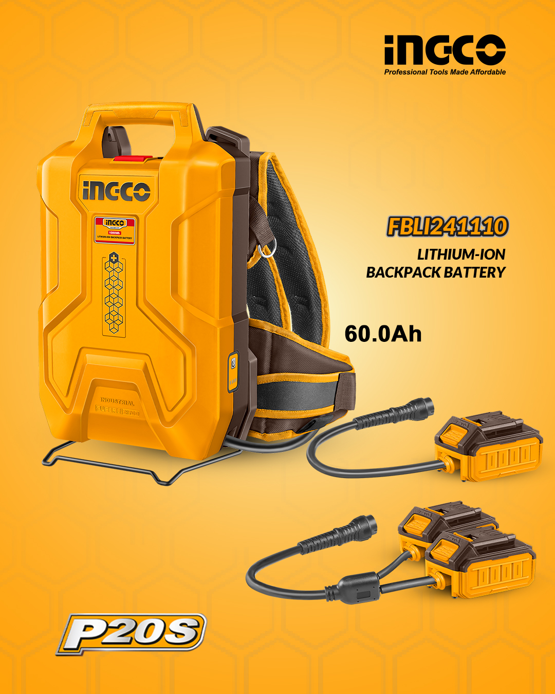 The new Ingco Backpack Battery is here to power your ENTIRE P20S 