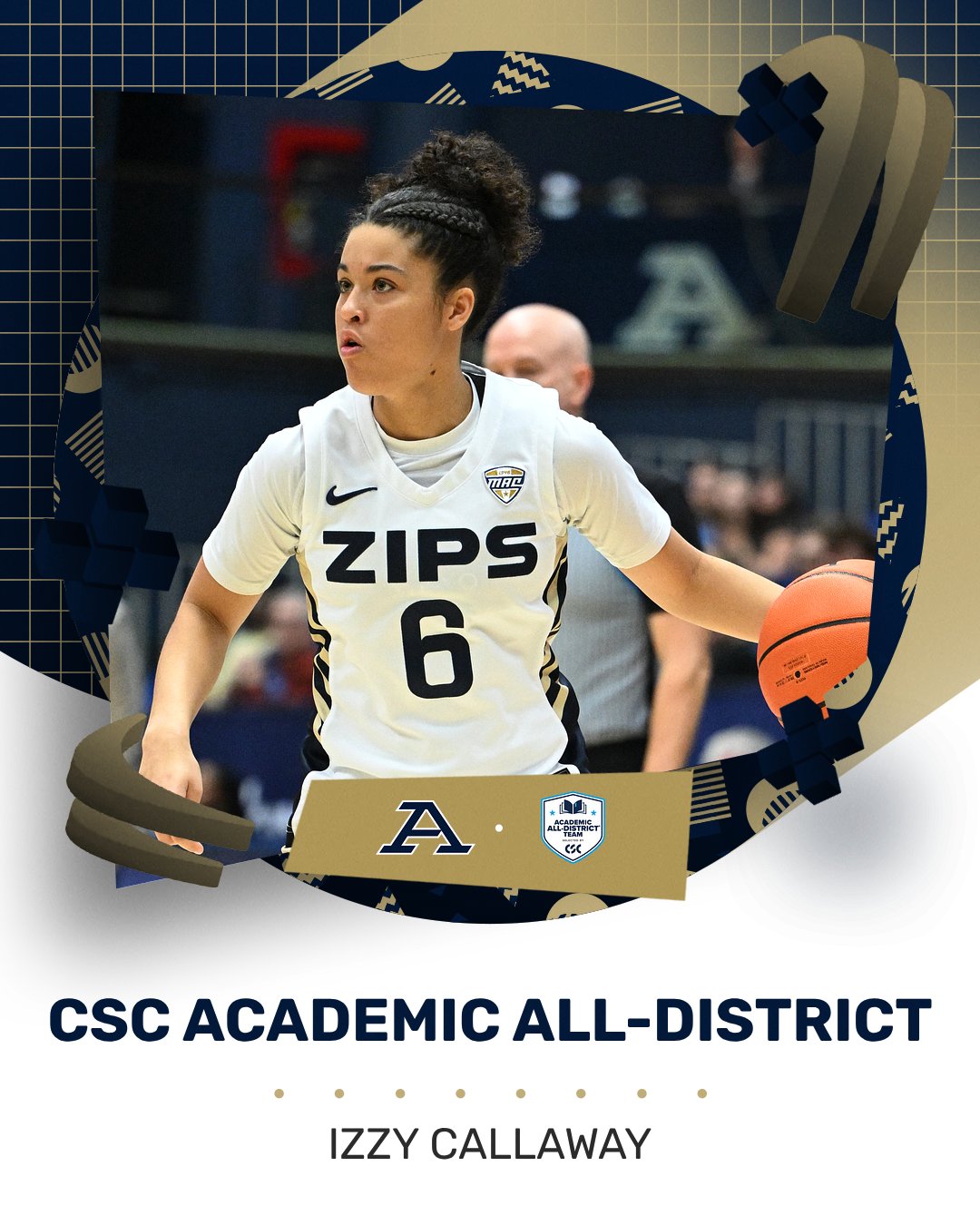 Akron Zips Women's Basketball Izzy Callaway and Keiryn McGuff