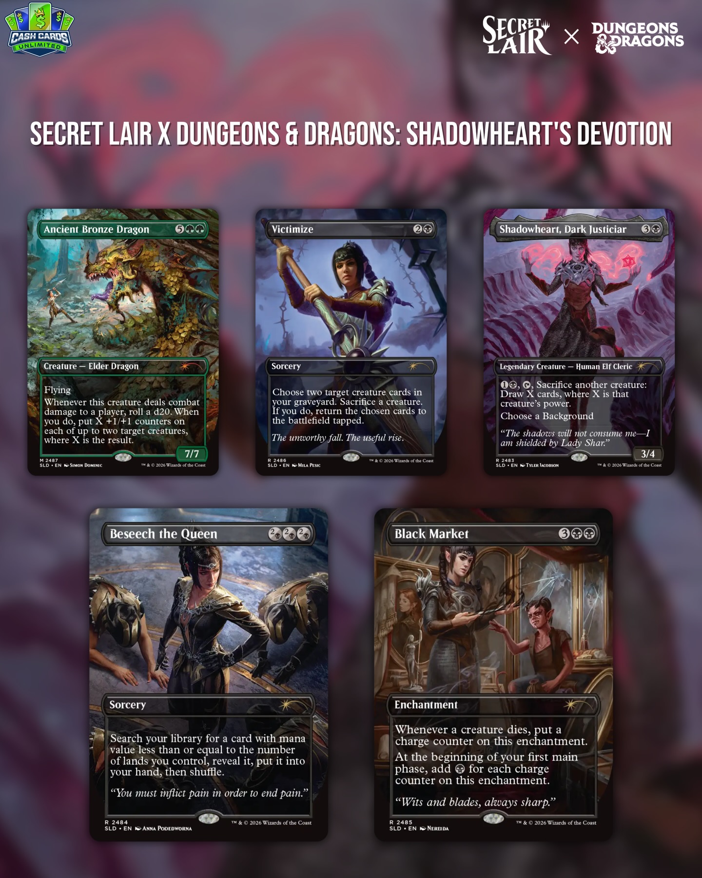 secret lair x dungeons and dragons superdrop‼️ Feb 9th try and 