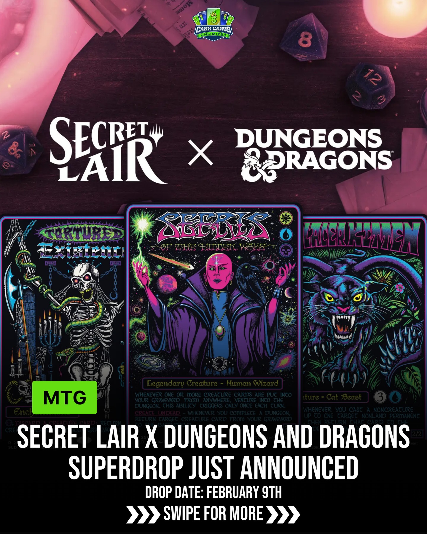 secret lair x dungeons and dragons superdrop‼️ Feb 9th try and 