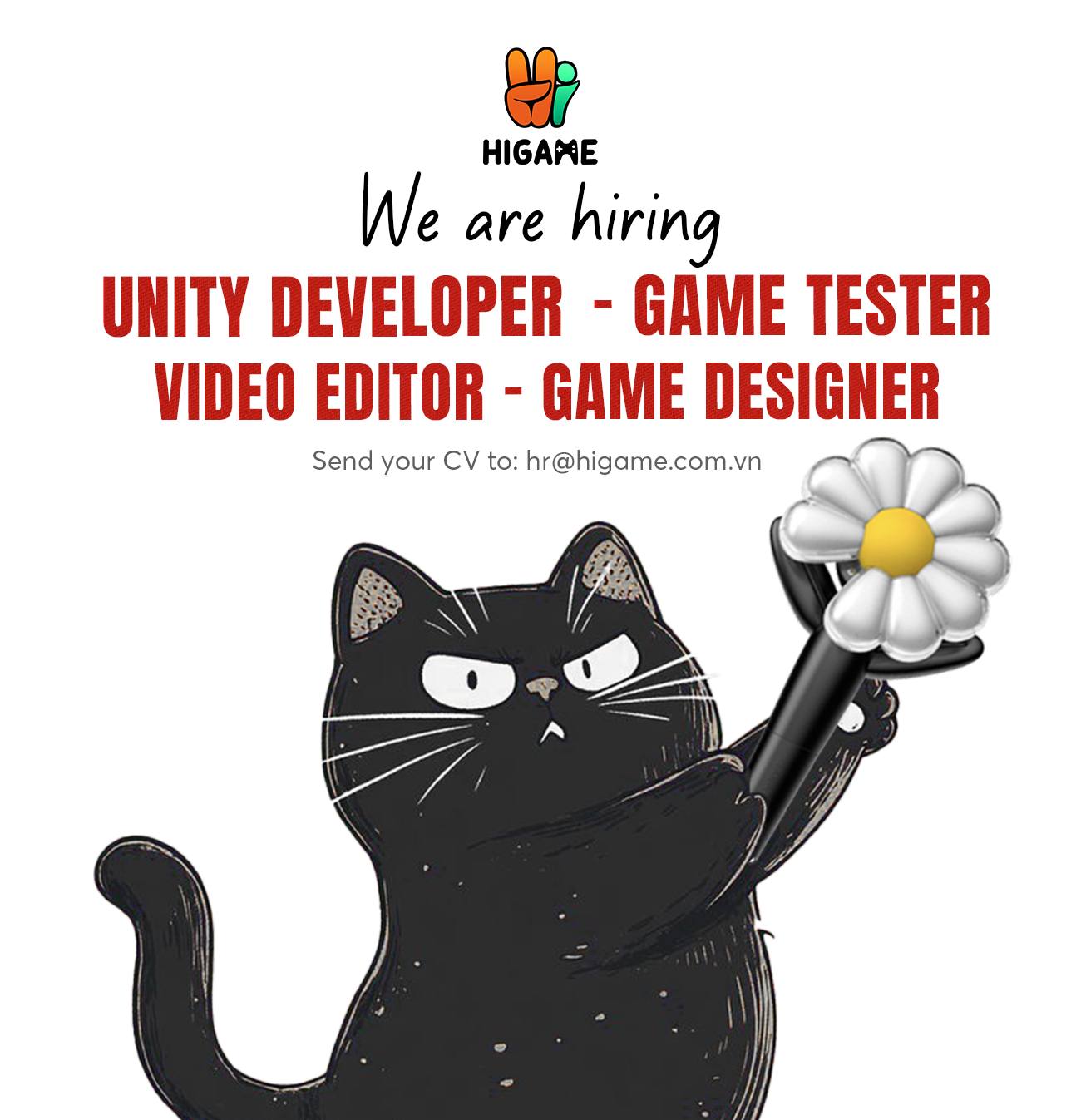 Vài Job Game (2D/3D Artist, Dev, Designer, Tester, Anim,Editor ...