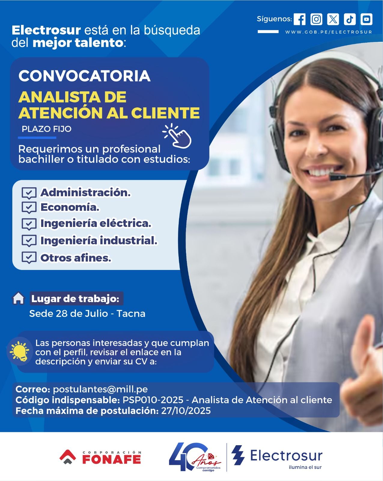 ELECTROSUR S.A. - 💼 ¡Electrosur está en busca del mejor... | Facebook