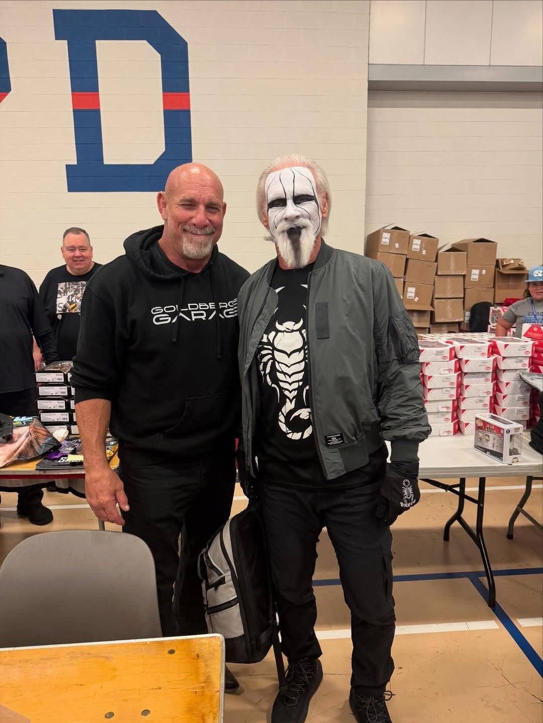 WCW legends Bill Goldberg & Sting reunited at yesterday's Big