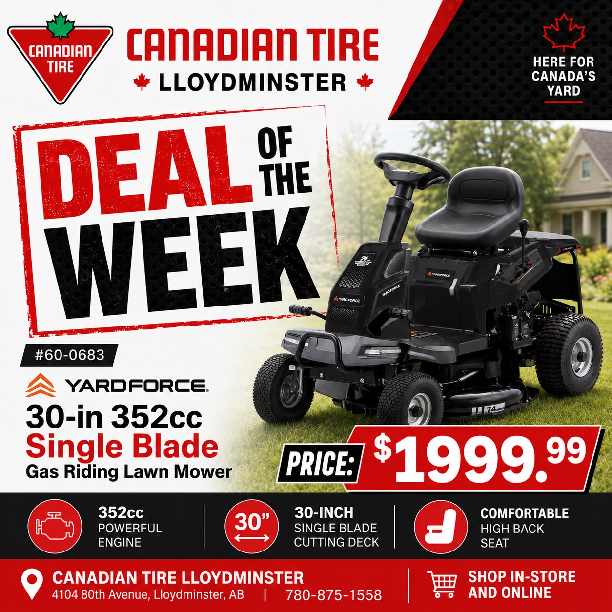 Canadian Tire's lawn tractor deals for summer