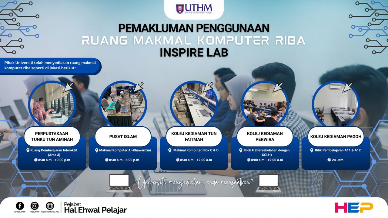 #PHEPinfo HEBAHAN... - Pejabat Hal Ehwal Pelajar UTHM | Facebook