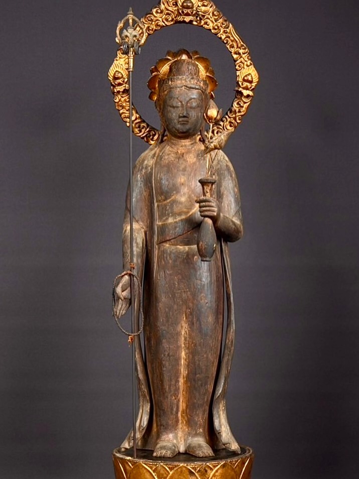 京仏商谷口 - #跋陀婆羅菩薩 #ばったばらぼさつ 尾州檜 立像5寸 禅宗