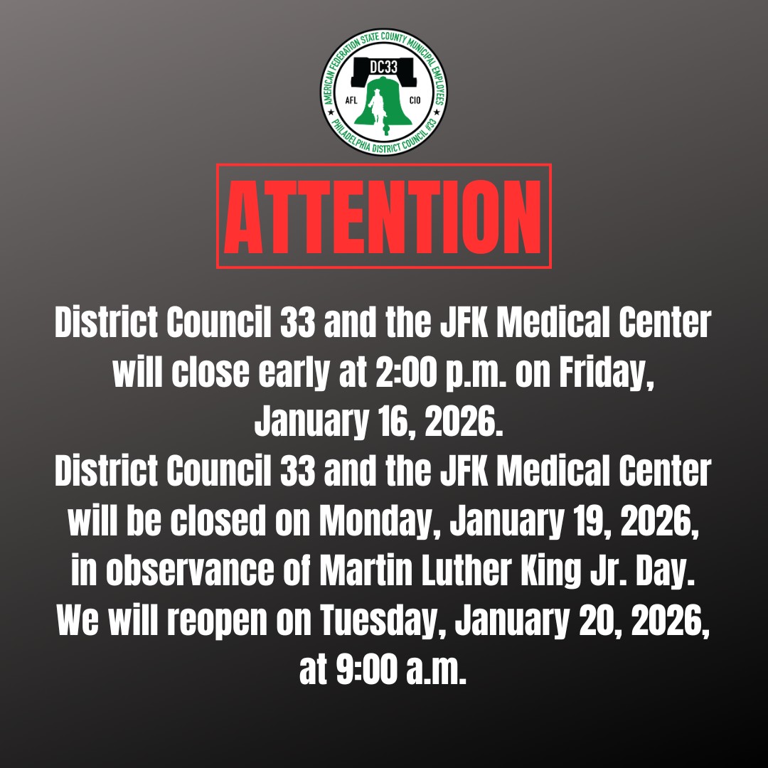 AFSCME DISTRICT COUNCIL 33... - AFSCME DISTRICT COUNCIL 33