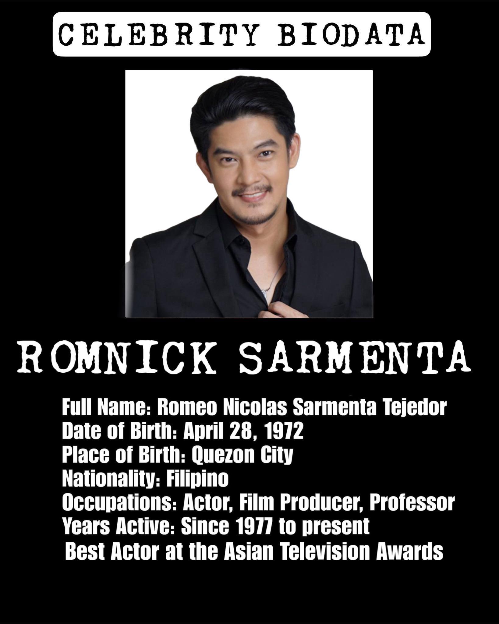 Biodata of Romnick Sarmenta... - Philippine Showbiz Moments | Facebook