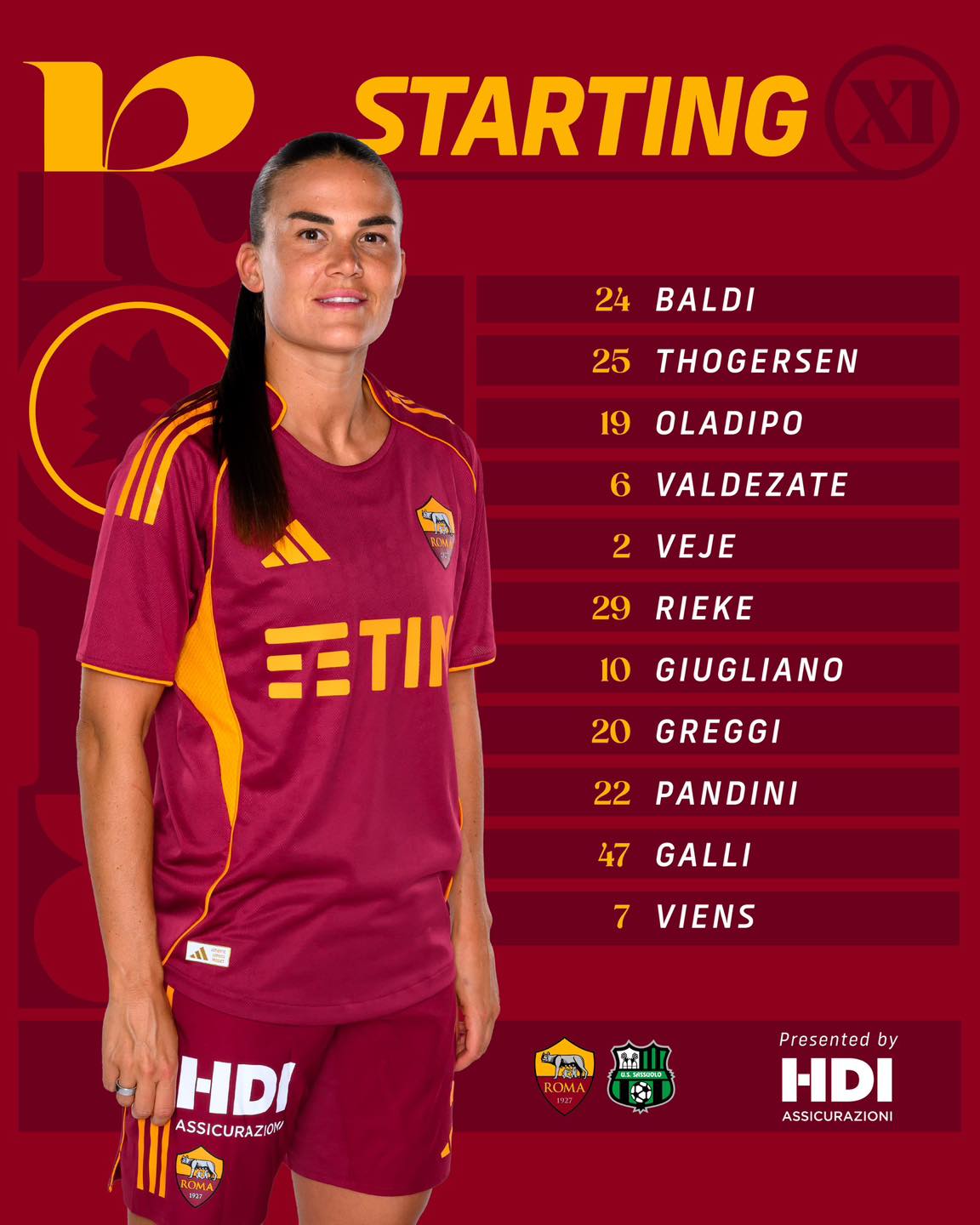 AS Roma - 📋 Our Starting XI for #RomaSassuolo 🐺 #ASRoma | Facebook