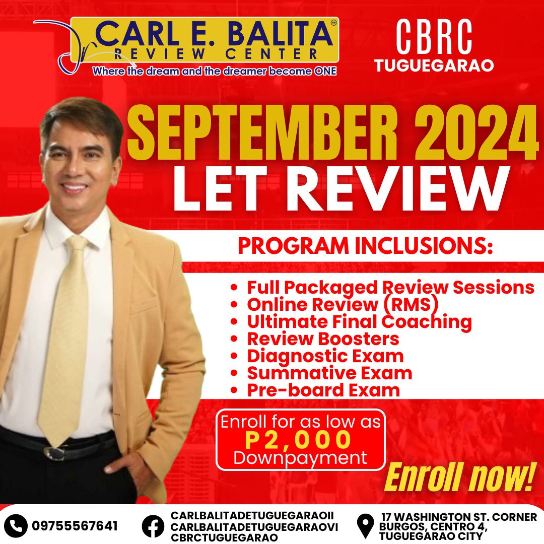 📣 Calling all LET September... - Carl Balita De Tuguegarao II | Facebook