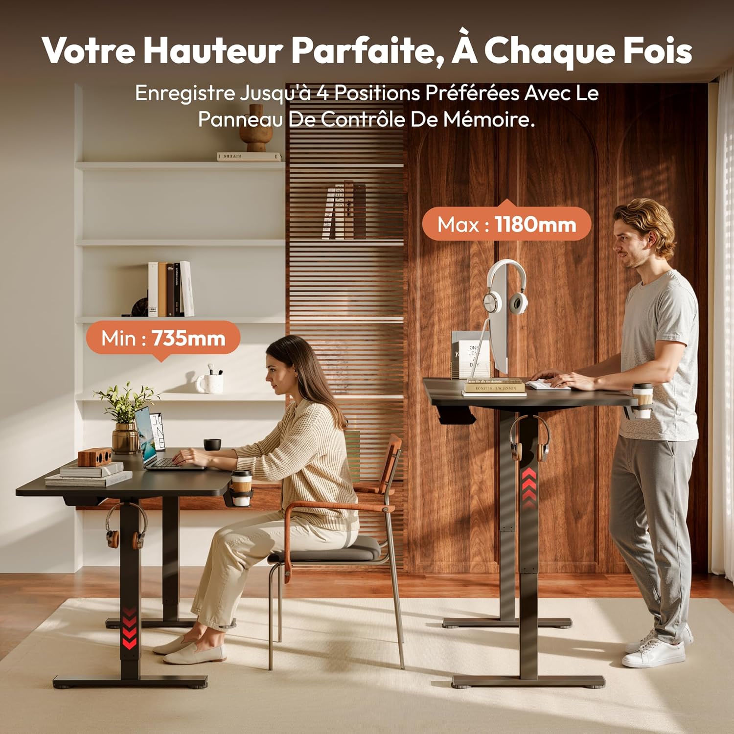 Bureau d'angle réglable en hauteur électrique 160-200 x 170cm Bureau d'angle réglable en hauteur électrique 160-200 x 170cm