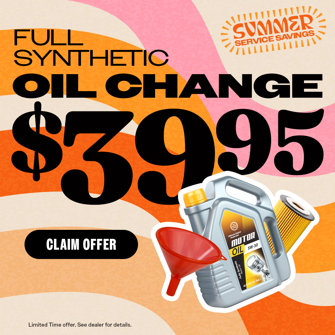 Full synthetic oil change for $39.95 at Larry H. Miller Ford Mesa