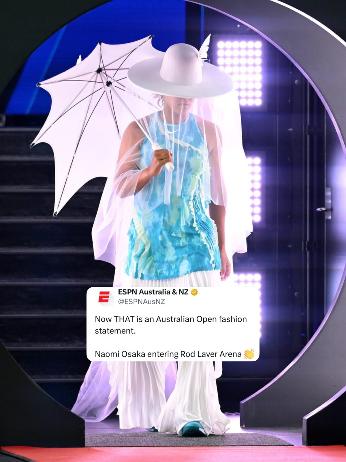 Naomi Osaka makes a statement for her first match of the 2026