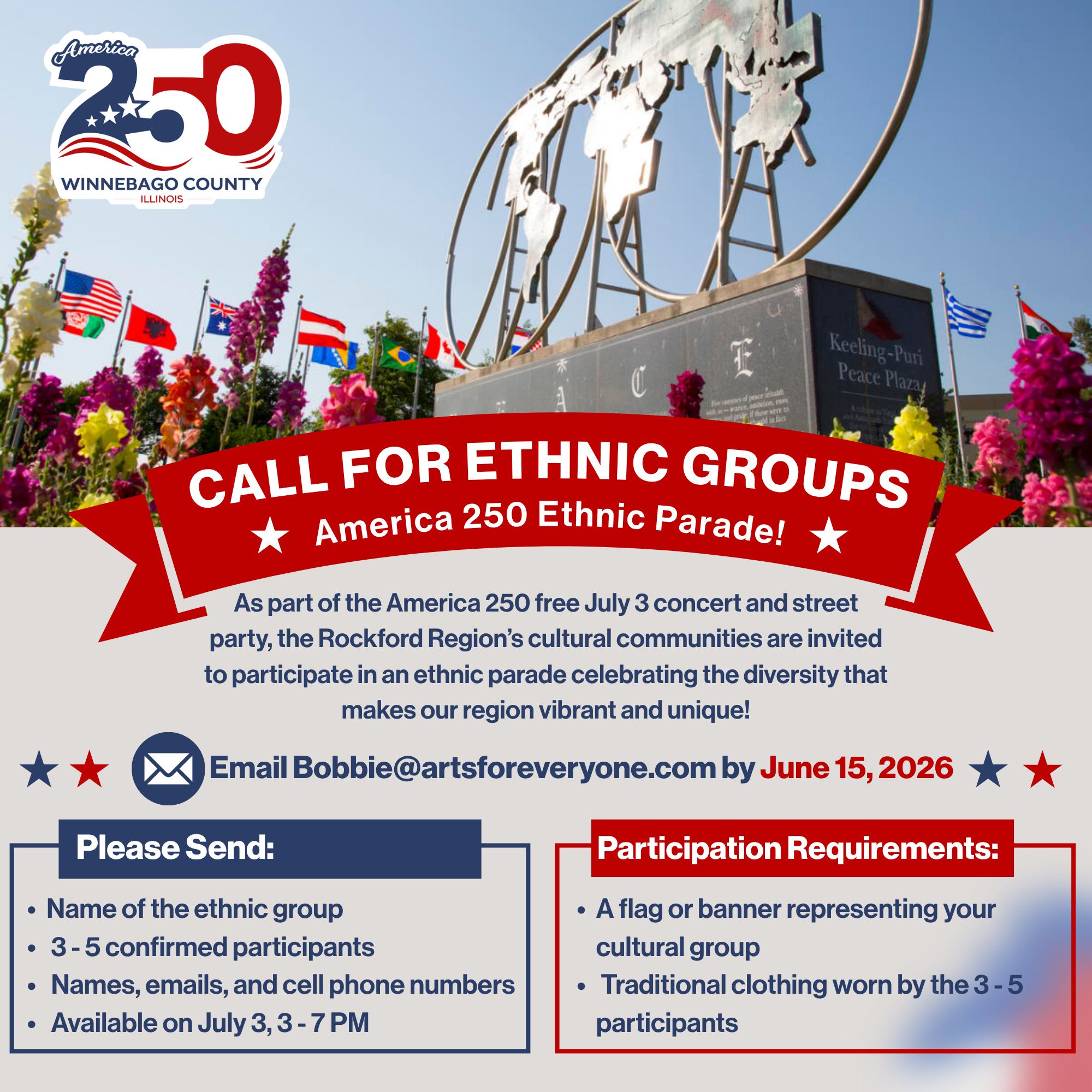 CALL FOR ETHNIC GROUPS — America 250 Ethnic Parade! As ...