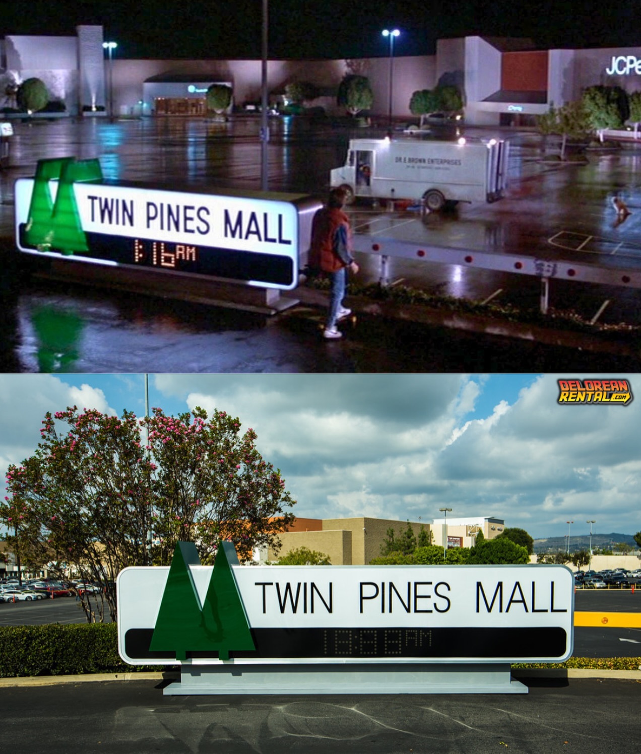 バックトゥザフューチャー TWIN PINES MALL 電飾看板 模型 バック 