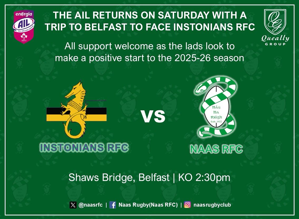 Energia AIL returns this weekend 🏉... - Naas Rugby(Naas RFC) | Facebook