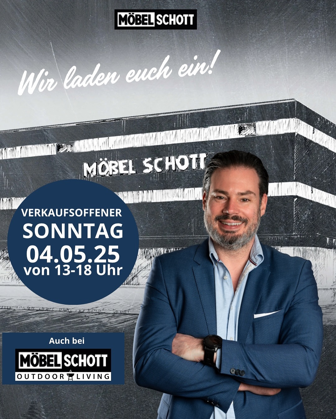 Diesen Sonntag, 04.05. ist wieder soweit, ihr könnt von 13-18 Uhr bei uns shoppen! Auch unsere Outdoor Filiale hat offen! Im Möbelhaus gibt es Kaffee ☕️ und Kuchen 🍰🧁 zugunsten vom evangelischen
