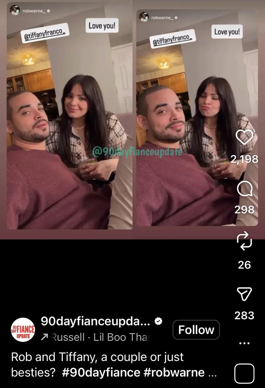 Fan-Diskussion auf Social Media über Tiffany und Rob als mögliches neues Paar von 90 Day Fiance