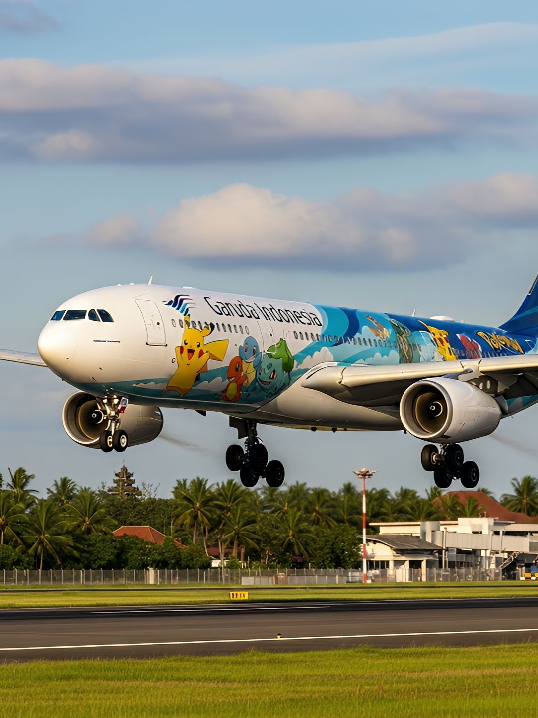 Garuda Indonesia A330-300 touches down at Bali ✈️✨ Wearing the