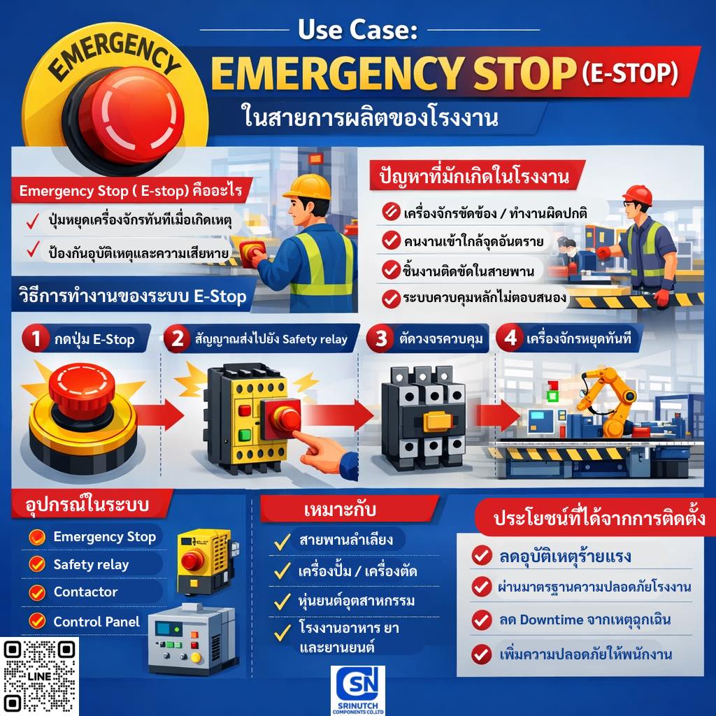 Srinutch - 🚨 Emergency Stop (E-Stop) ไม่ใช่แค่ปุ่มสีแดง แต่คือ “ด่าน ...
