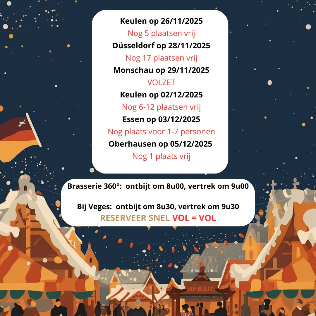 Brasserie - 🎄 Beleef de magie van de Duitse kerstmarkten! 🎄 De ...