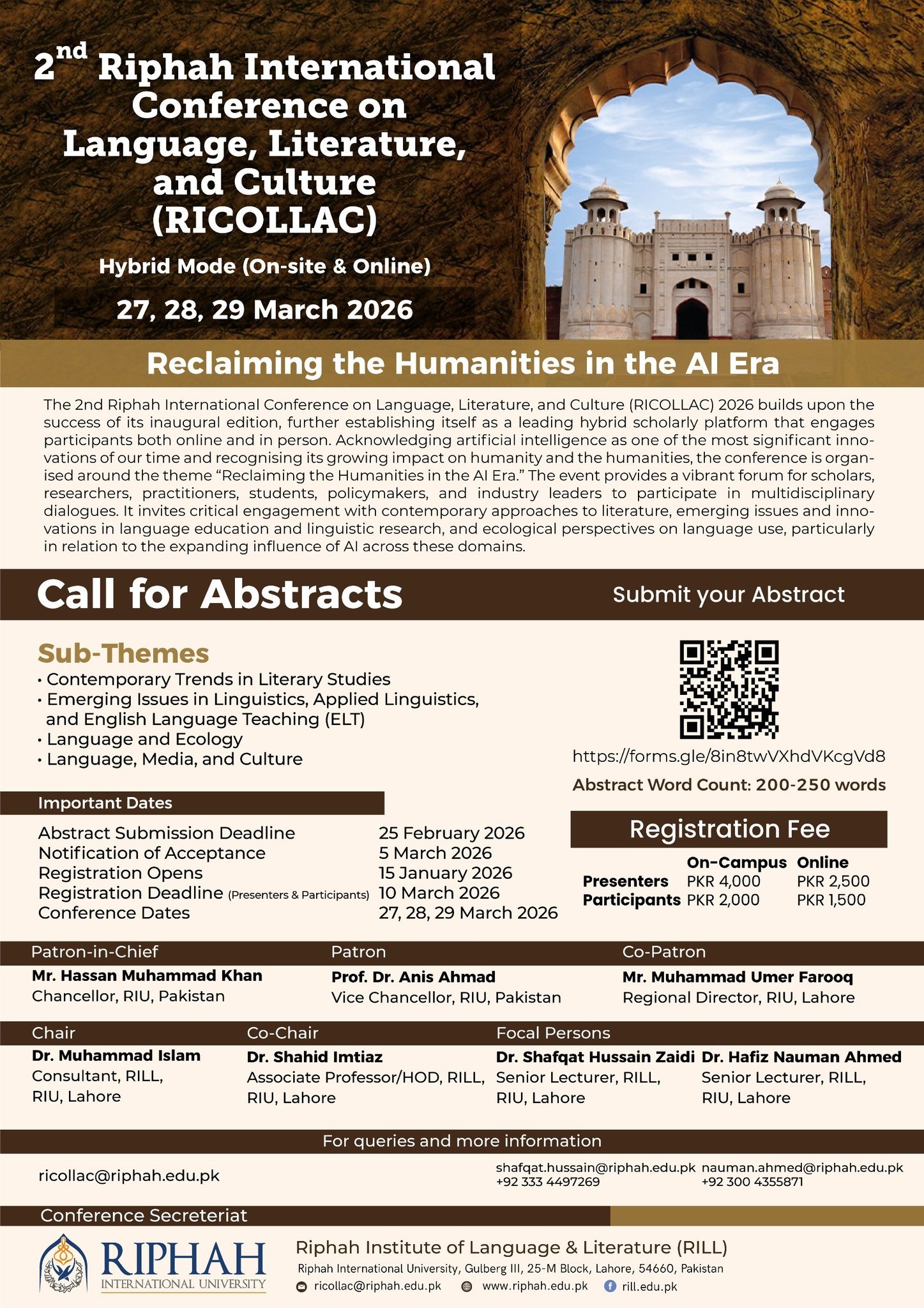 Riphah Institute of Language & Literature - RILL