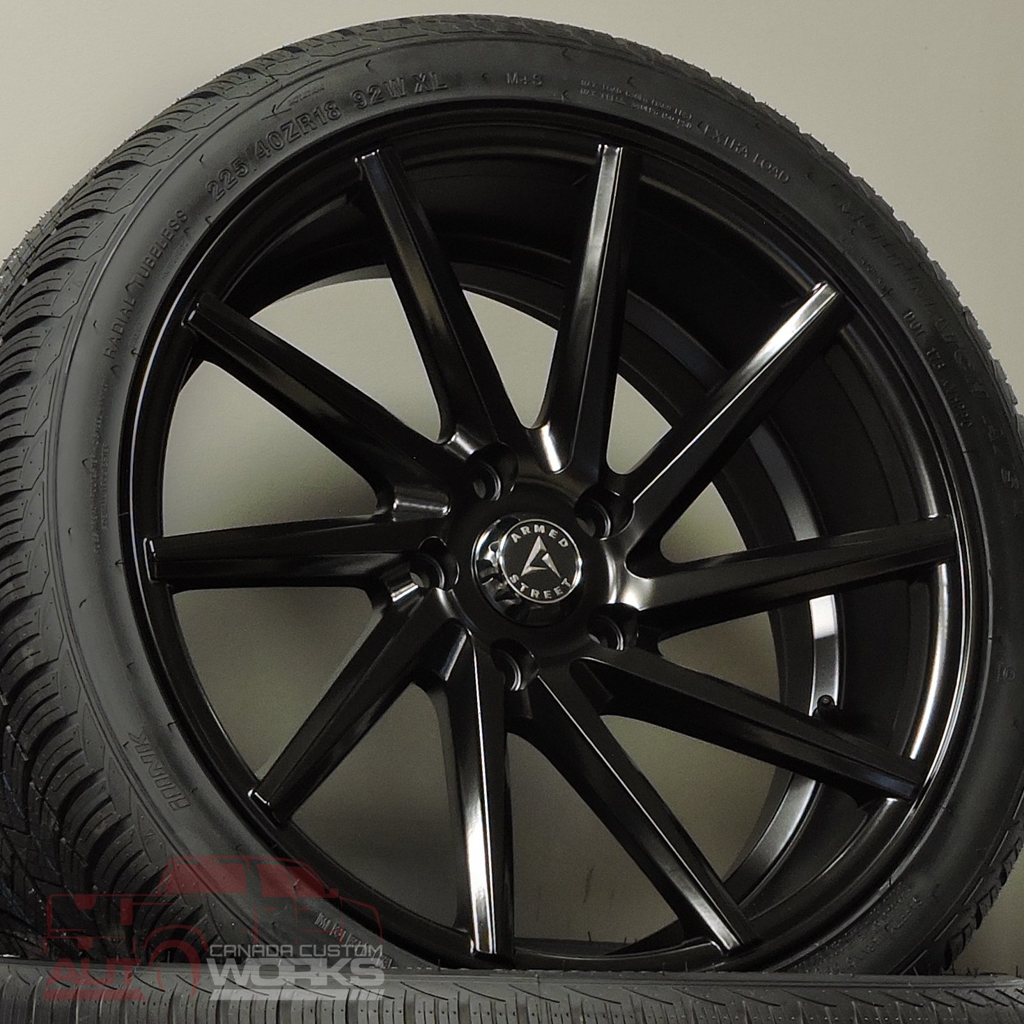 NEW!!! SATIN BLACK 18x8 INCH DIRECTIONAL rims!! ONLY $790/SET - ARMED ...