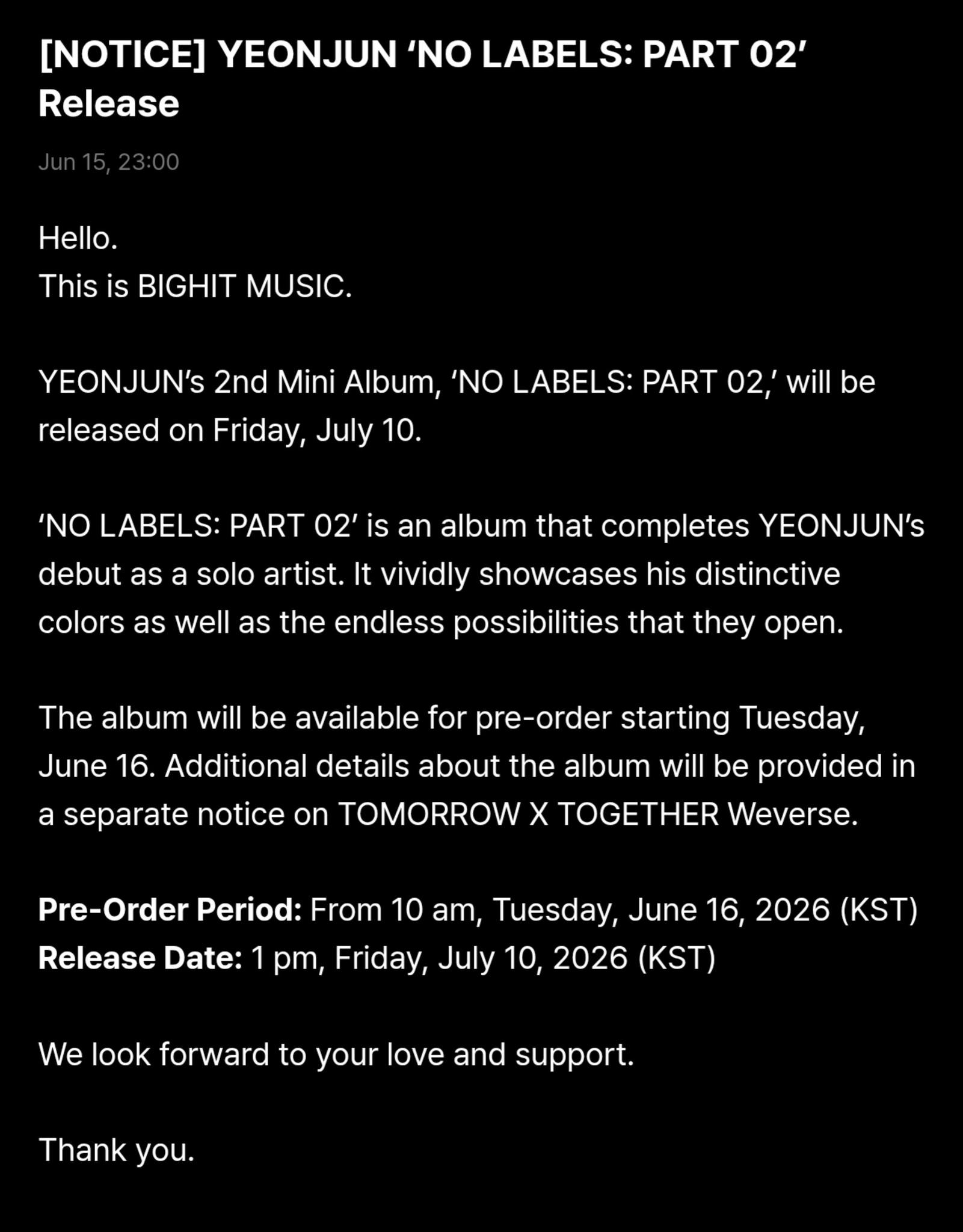 CD TXT Tuesday's child ヨンジュン Weverse