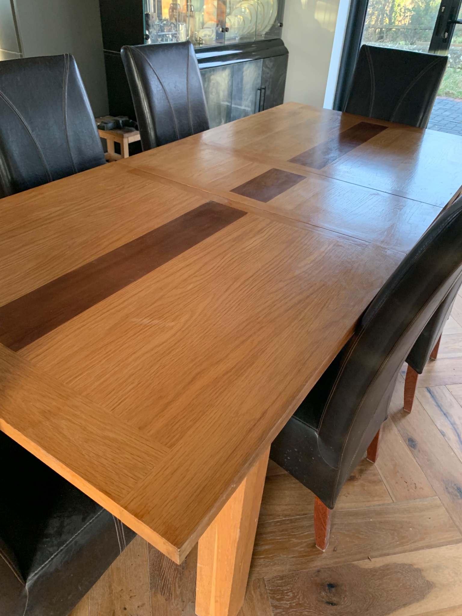 Hardwood dining table complete with 6 chairs - Dining Tables - Steyning ...