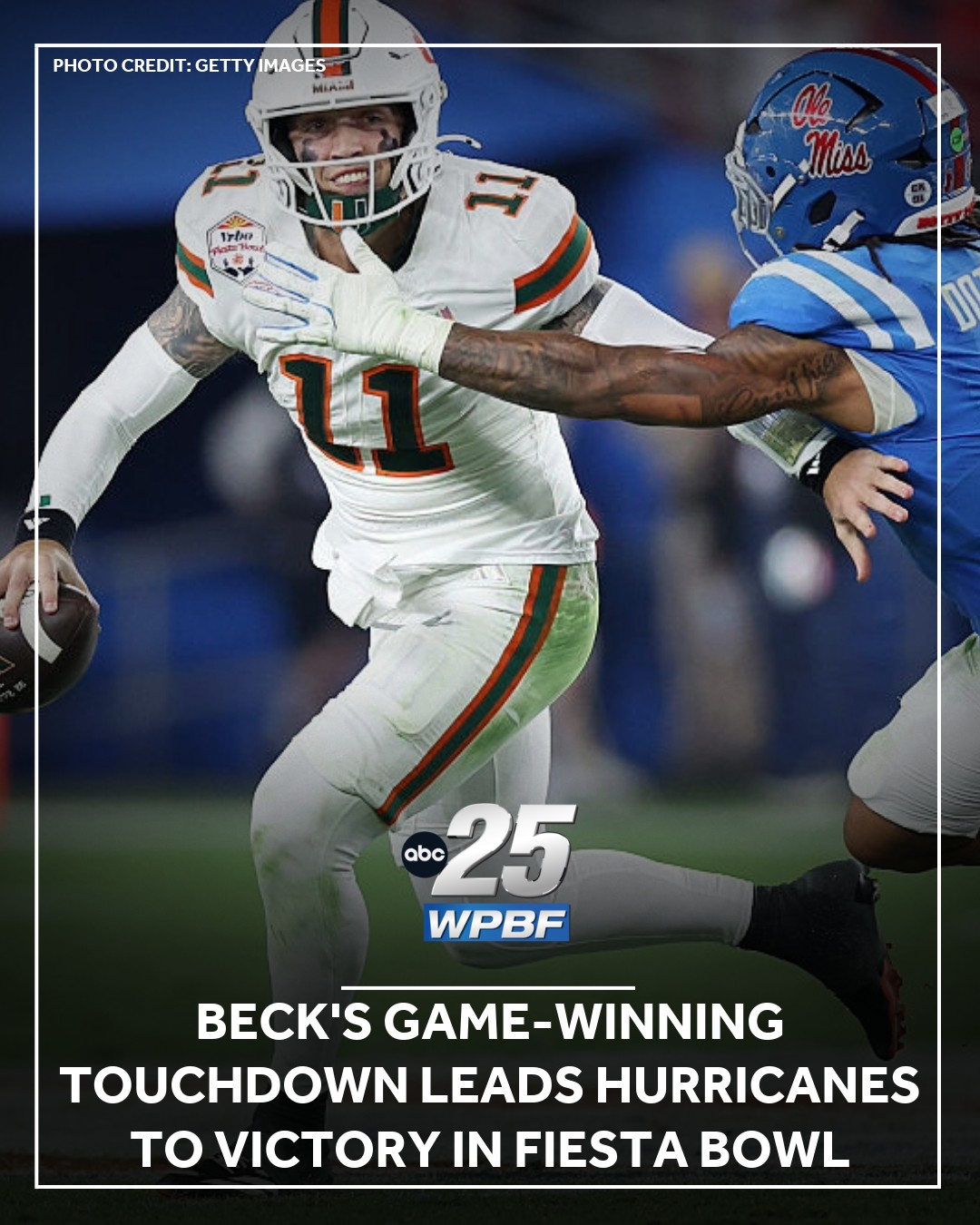 WPBF 25 News - Carson Beck's late touchdown run leads the... | Facebook