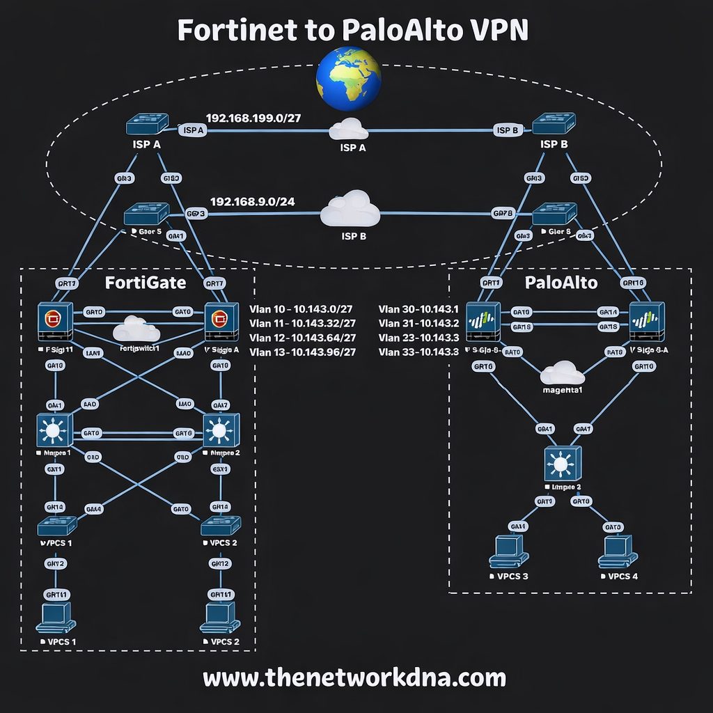 Router - PaloAlto to Fortinet VPN Topology via Ah.M Follow & subscribe ...