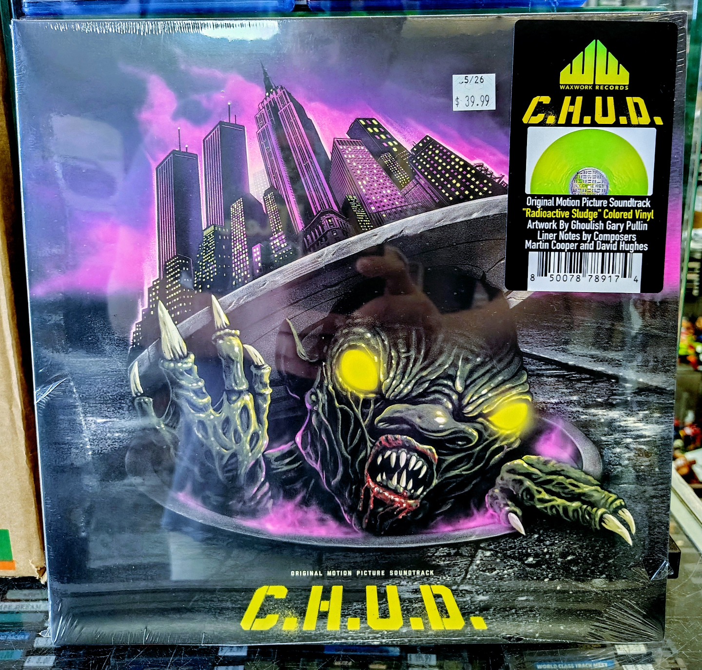 C.H.U.D. original soundtrack on colored vinyl