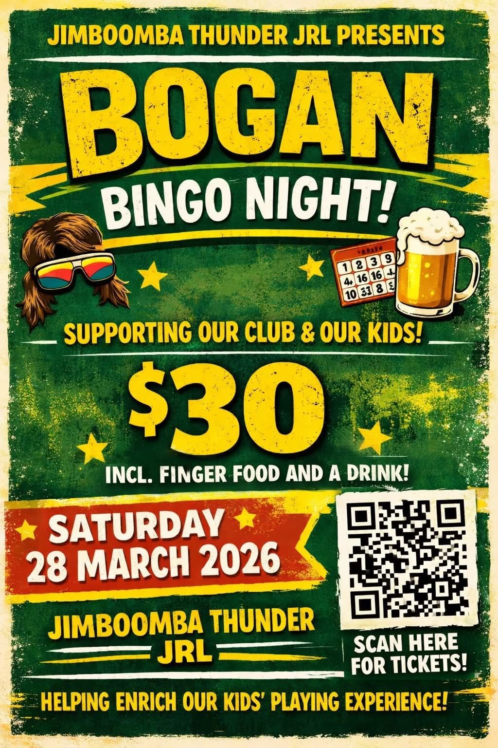 Jimboomba - 💛💚 THUNDER FAM — QUICK ONE 💚💛 Bogan Bingo needs a push. If ...
