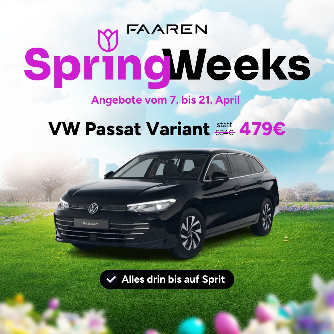 FAAREN - Komfortabel durch den Frühling – mit dem Passat im flexiblen ...