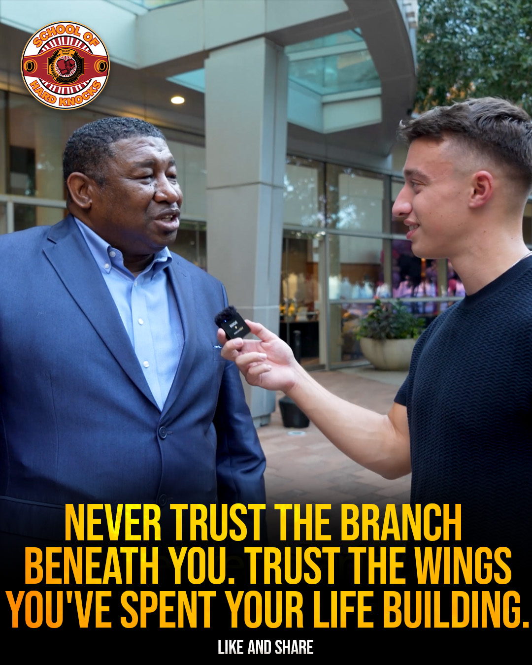 Trust Your Wings, Not The Branch A self-made millionaire shares