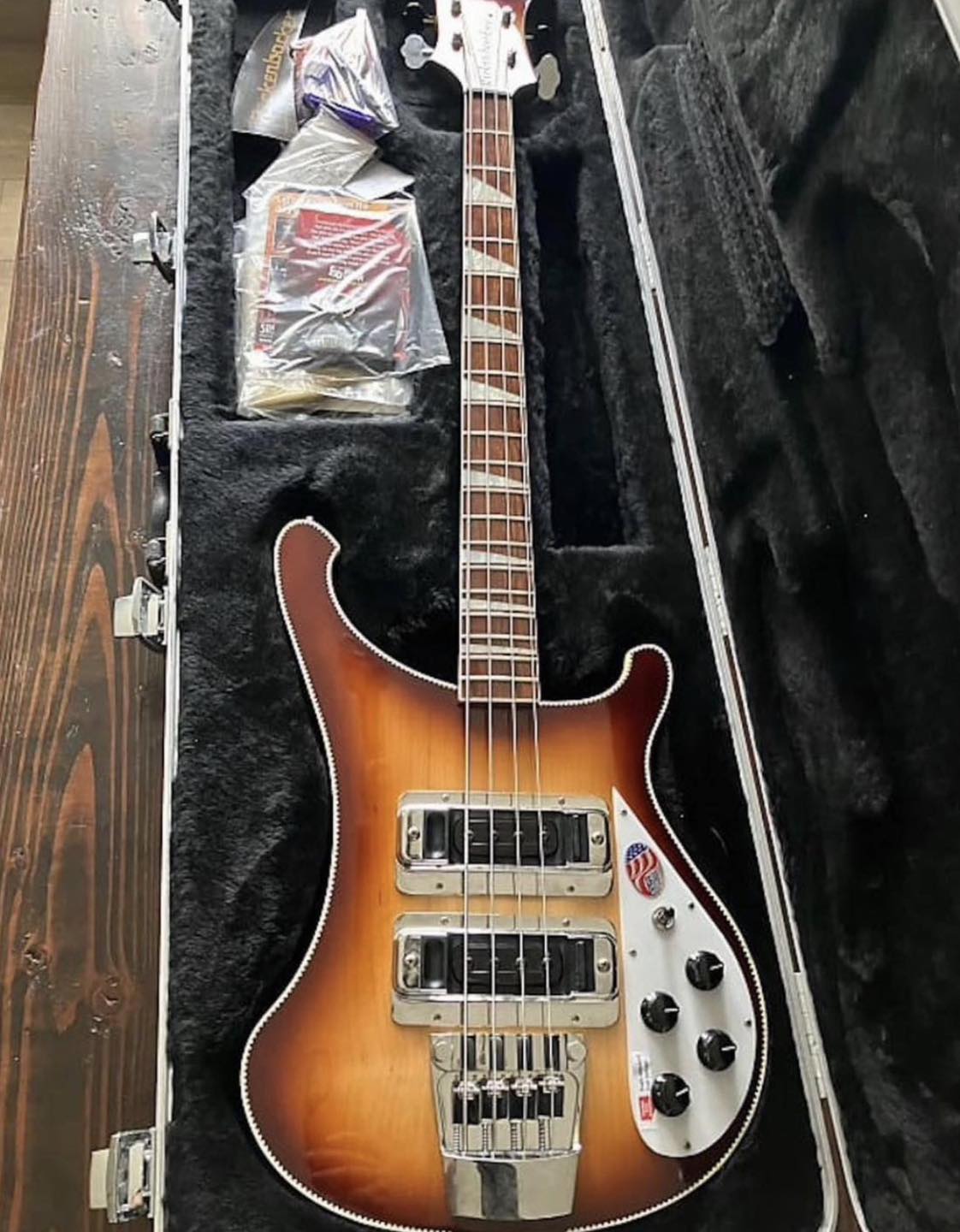 A Rickenbacker Limited Edition 4003 CB SPC MB in Montezuma Brown