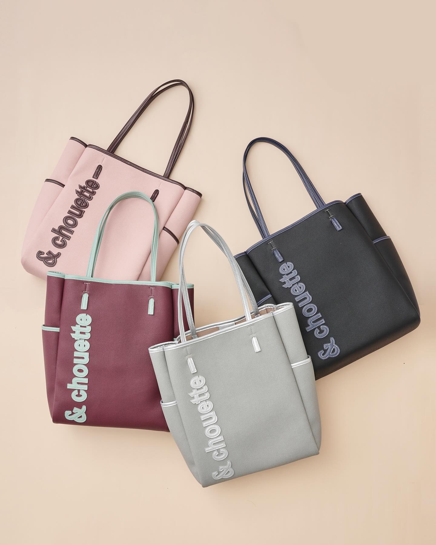 Autumn Recommend Collection ◼︎キャンバス風バイカラートート 