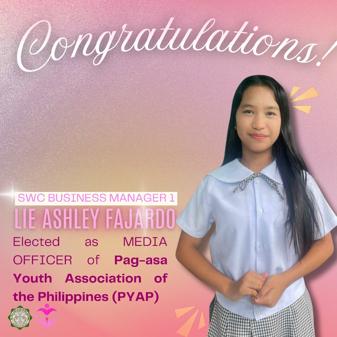 Student - 🎉Congratulations to our BM 1 Lie Ashly Fajardo for being ...