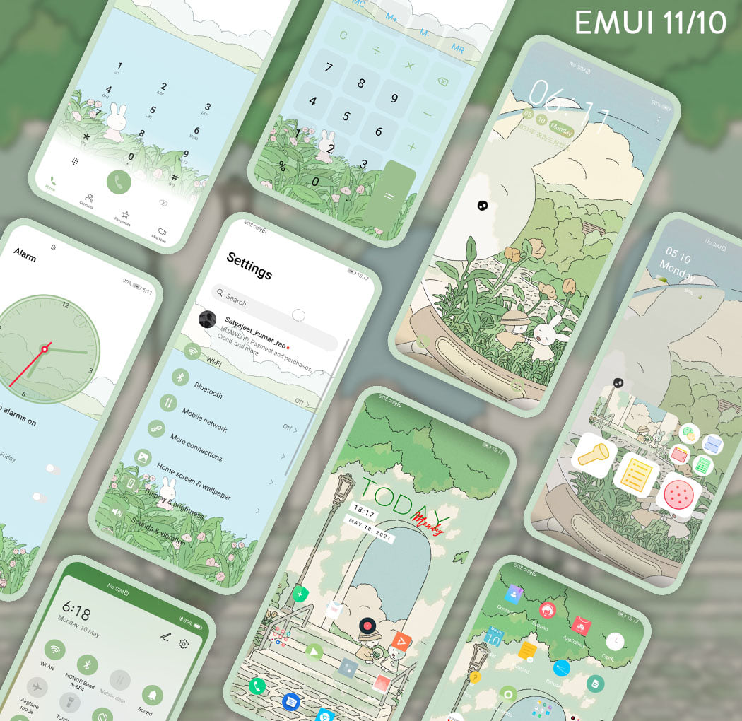 EMUI Themes - [EMUI THEME] Grab The Tail of Spring Cartoon...